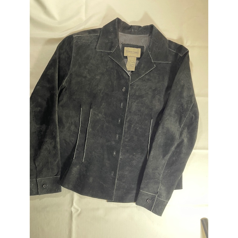 Super soft Brandon Thomas Suede‎ Leather button front Shacket sz P/M